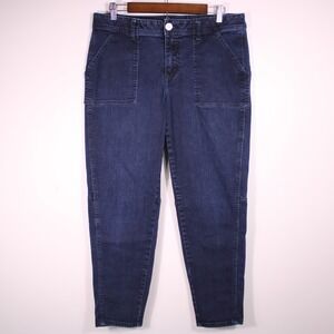 Lane Bryant Jeans Womens 16 Dark Blue Grunge Skinny Genius Stretch Fits35x28.25‎